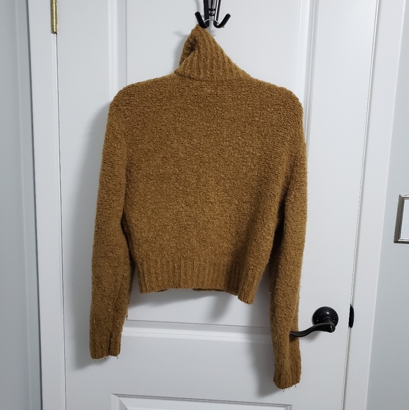 WILFRED FREE ARITZIA Brown Marilyn Cropped Alpaca Sweater - Picture 6 of 12